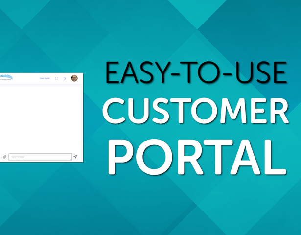 Text that says Easy to Use Customer Portal